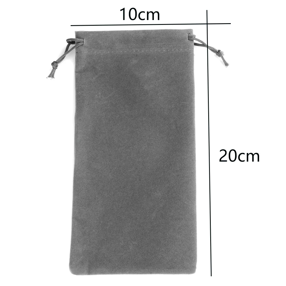 10Pcs/lot Gray Velvet Bag Jewelry Packing Drawstring Pouches Gift Bags For Wedding Party Can Customized