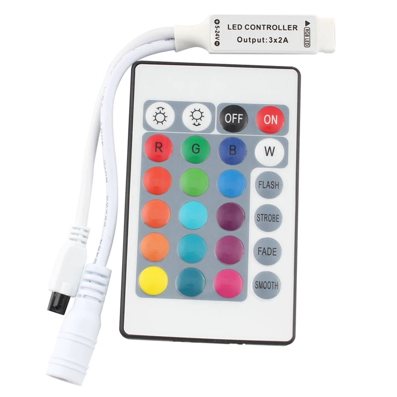 24 Key 44 Key Led RGB Remote Controller DC 12 V 24 V Mini IR RGB Led Strips controller Remote For RGB 3528 5050 LED Strip