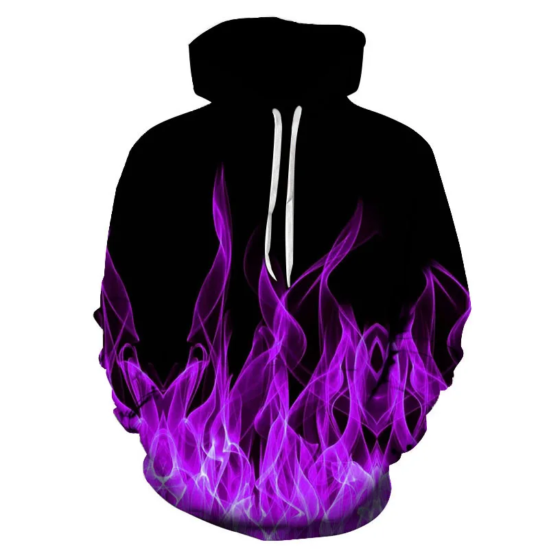 2020 Funy Colorful Flame Hoodies 3D Sweatshirts Men Women Hooded Loose Velvet Autumn Winter Coat Streetwear Jackets Hoodies