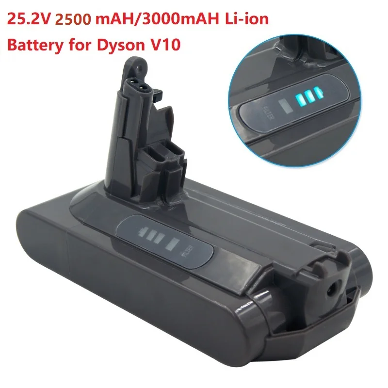 2020 novo 25.2v 3000mah bateria de lítio substituição para dyson v10 absoluta sv12 v10 v10 macio motorhead