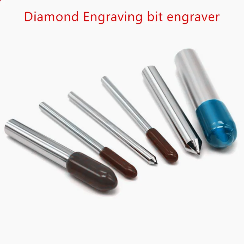 6mm Gravurstift mit Diamantspitze, 8mm Gravurbit, CNC-Fräser für Stahl, Metall und Stein, Schnitzwerkzeuge – Detail 3