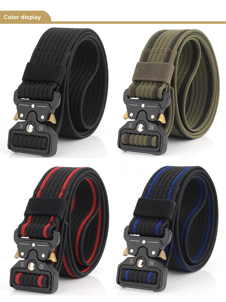 Hssee Retro taktischen Gürtel für Männer Metalls chnalle Schnell verschluss Militär armee Gürtel robuste Nylon Outdoor Casual Gürtel Gürtel männlich – Detail 6