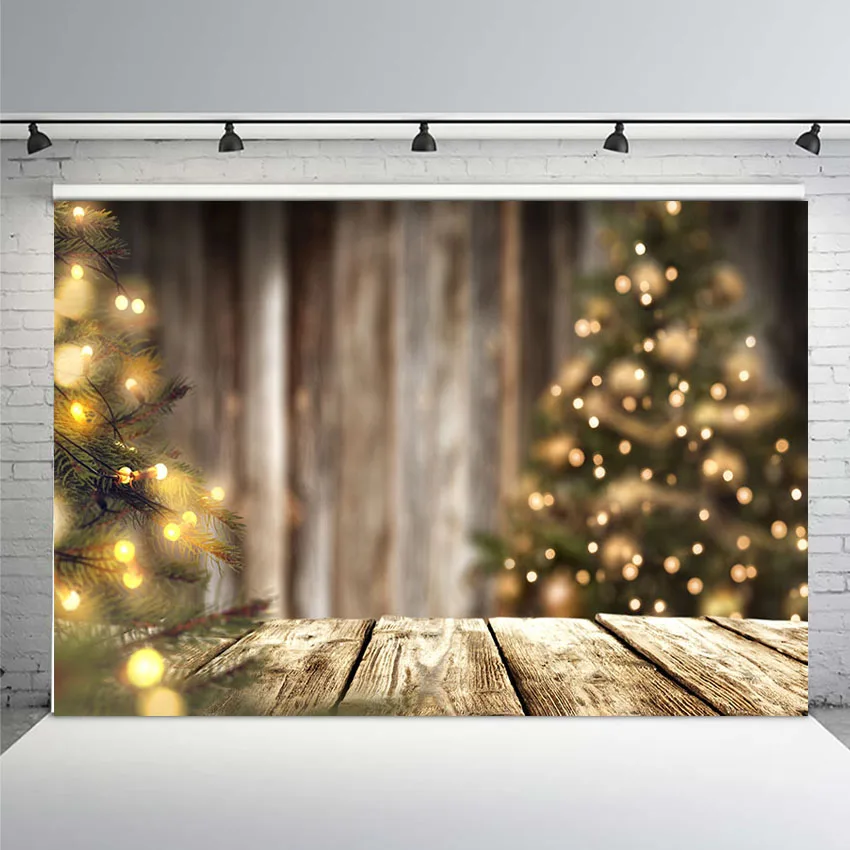 MEHOFOTO Photography Backdrops Christmas Tree Stairs Wooden Floor Fireplace Portrait Vinyl Photographic Backgrounds Photo Studio