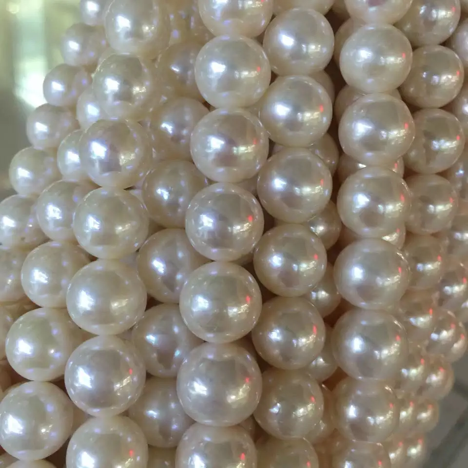 

16 inch 12-14 mm perfect round pearl in strand ,100% nature freshwater pearl material with round shape,AA quality have flaw