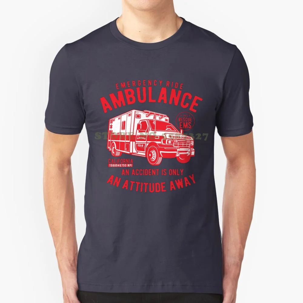 California Ambulance 100% Pure Cotton T-Shirt California Ambulance Health Doctor Hospital First Aid Nurse Emergency Paramedic