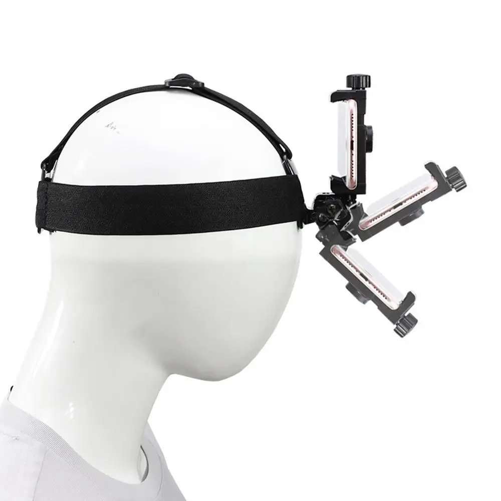 

Universal Head Phone Holder, Outdoor Headband, Camera Strap with Mobile Phone Clip for 4.5-7 Inch Smartphone and Gopro