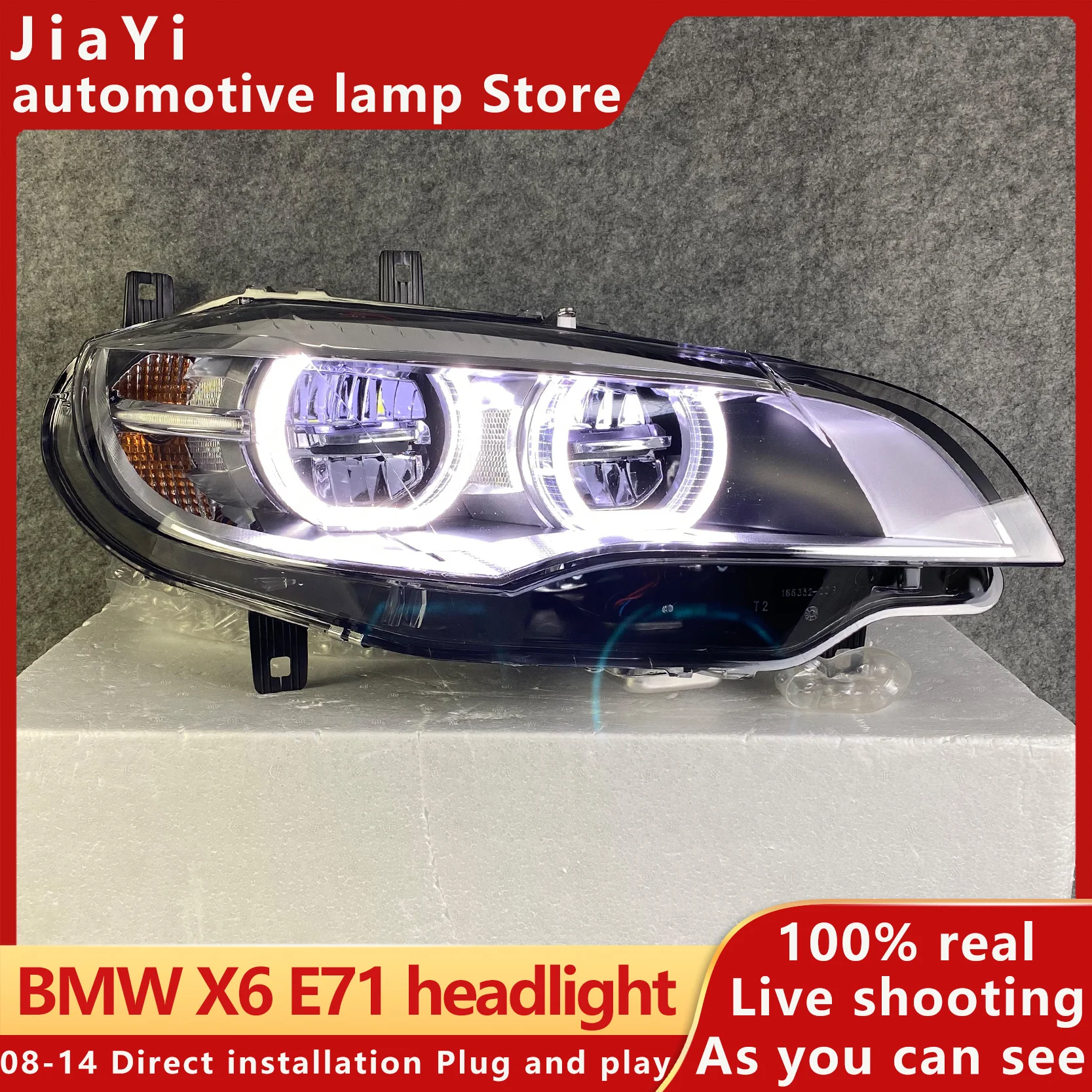 

VLAND Car Styling for X6 E71 Headlights 2007-2013 E71 LED Headlight Head Lamp Angel Eye DRL Signal Lamp Hid Auto Accessories