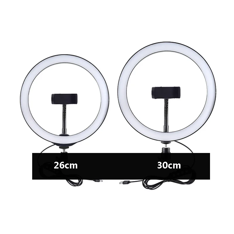 Nuovo LED Ad Anello Flash Luci con il Supporto per Iphone Xiaomi Huawei cellulari Samsung HA CONDOTTO LA Lampada Flash con Testa A Sfera per treppiede Blogger