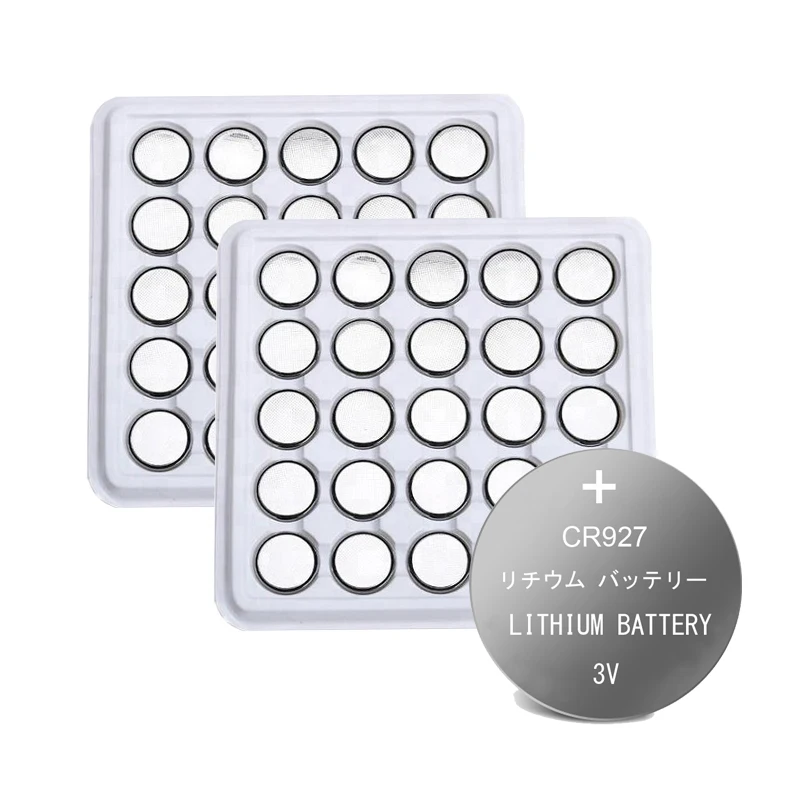 50PCS 3V CR927 Lithium Coin Cell Battery 927 DL927 BR927 ECR927 5011LC CR927 DL927 BR927 5011LC LM927 Button Battery For Toys