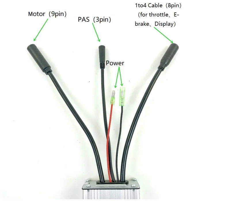 36/48V 15A para 250 W/350 W motor conector impermeable enchufe bicicleta eléctrica controlador KT Kung Teng