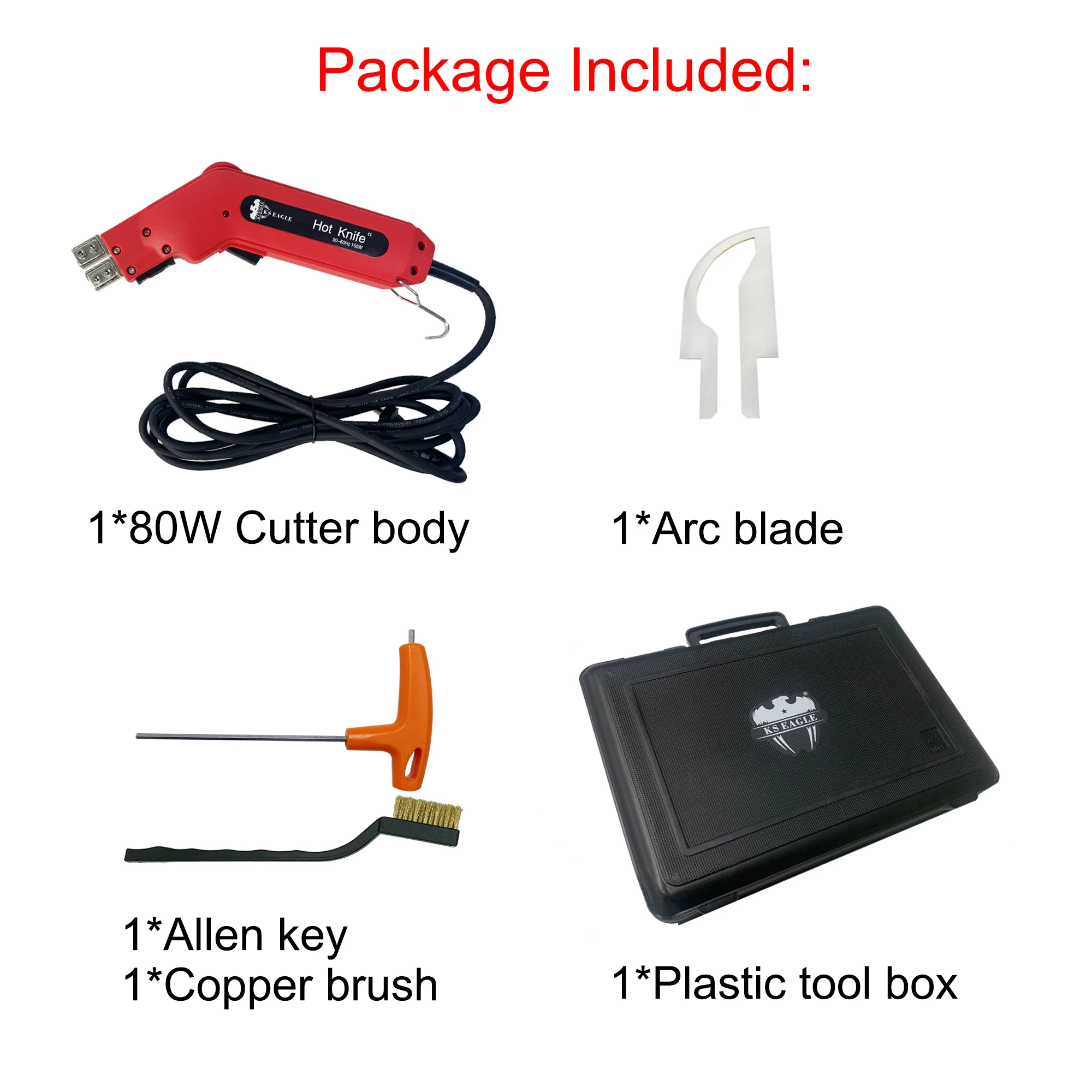 KS EAGLE Electric Hot Knife Thermal Cutter Hand Held Heat Cutter Foam Cutting Tools Non-Woven Fabric Rope Curtain Heating Wire