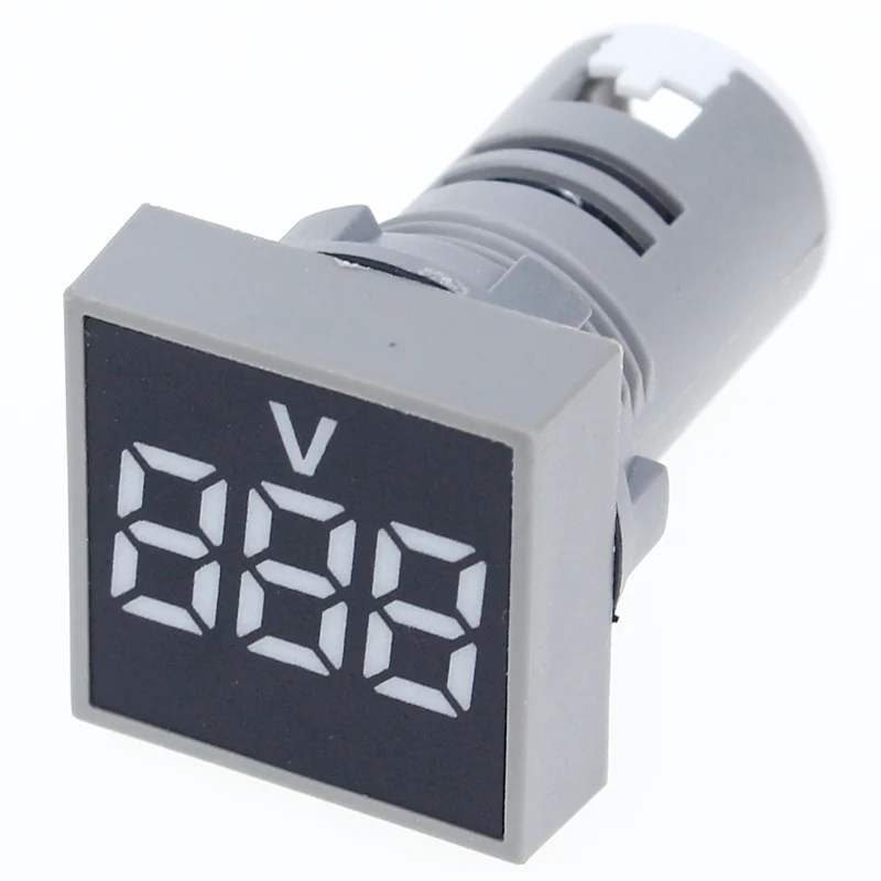 22MM AC 60-500V Voltmeter Square Panel LED Digital Voltage Meter Indicator Light