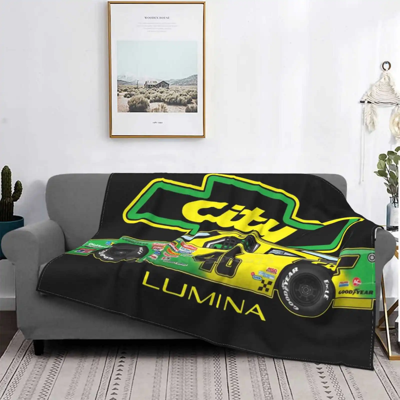 #46 City Days Of Thunder Illustration Best Selling Room Household Flannel Blanket 46 Rowdy Burns Days Of Thunder Movie Movie