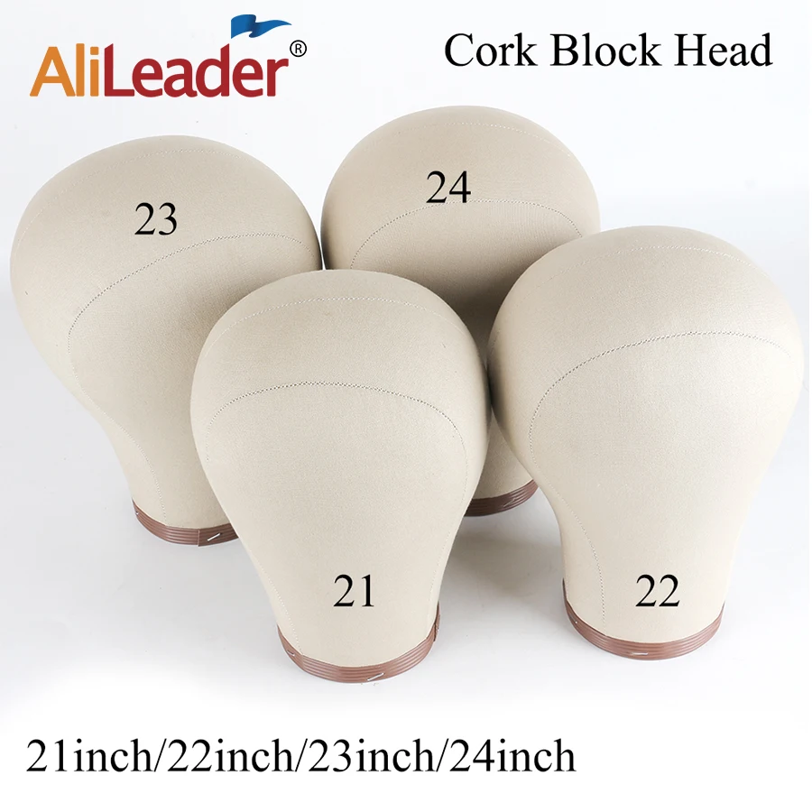 Cork Wig Canvas Block Head 21-24