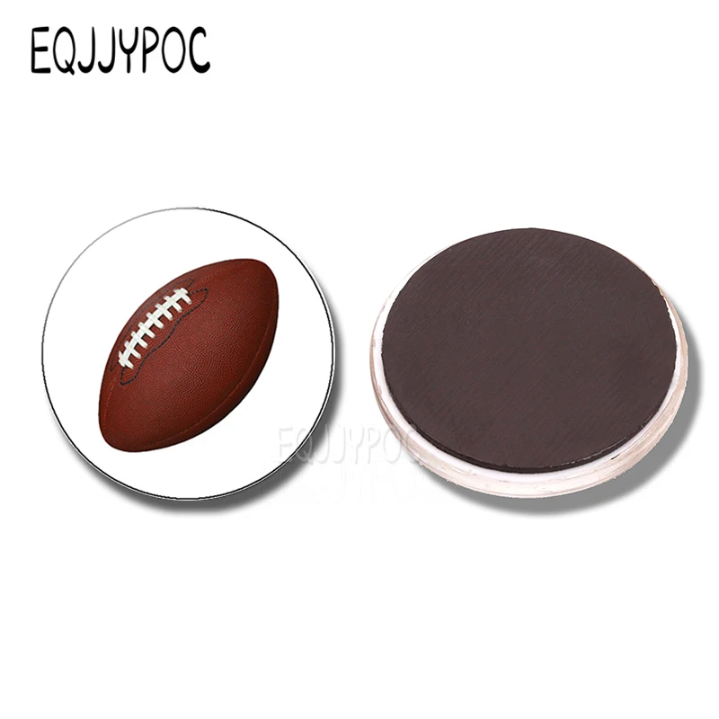 Football Decorative Refrigerator Magnets Movement Soccer Basketball Tennis Ball 30MM Fridge Magnet  For Kids Message Board Sport