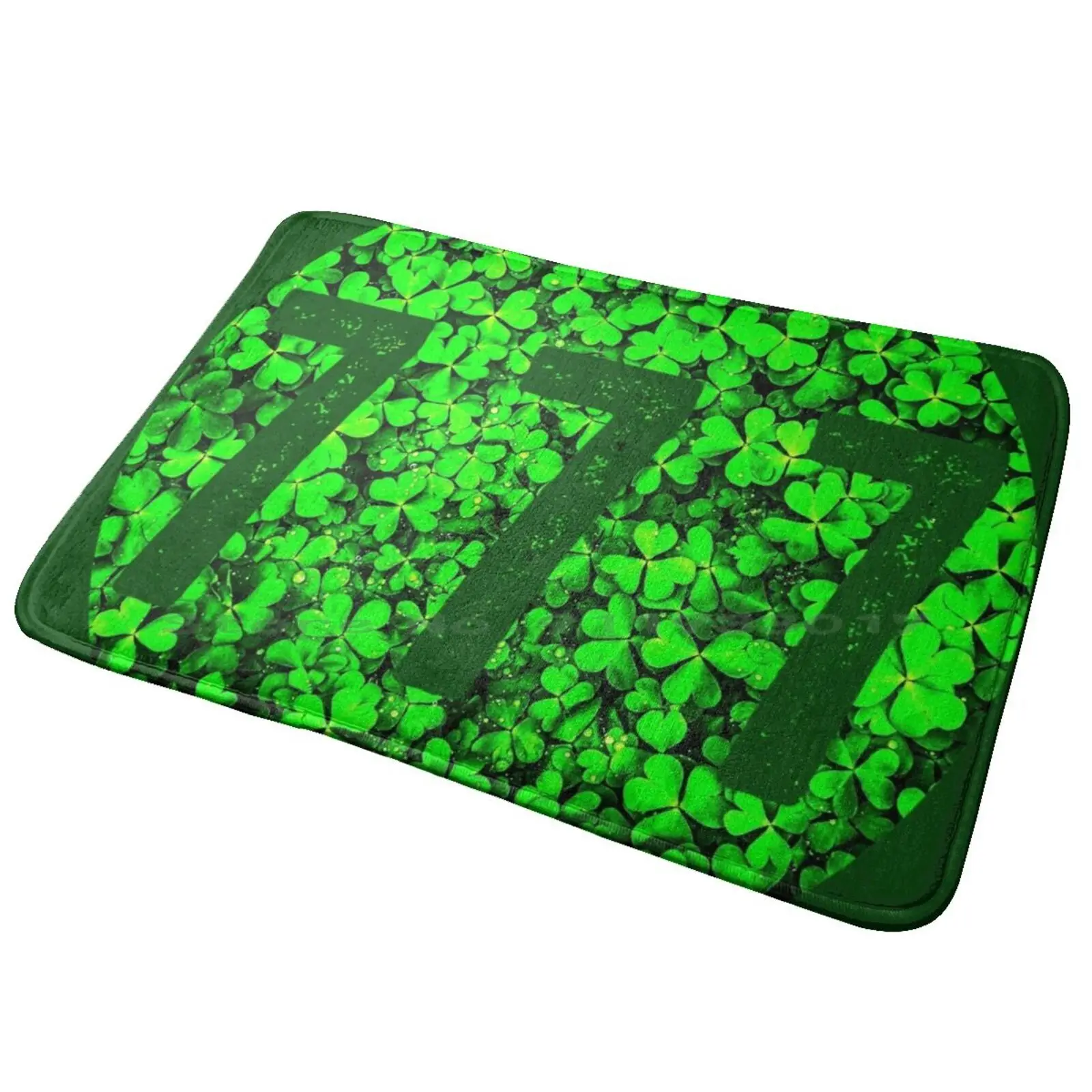 Four Leaf Clover-Lucky Number Entrance Door Mat Bath Mat Rug Zendaya Hunter Schafer Euphoria Hbo Jules Vaughn Rue Bennett