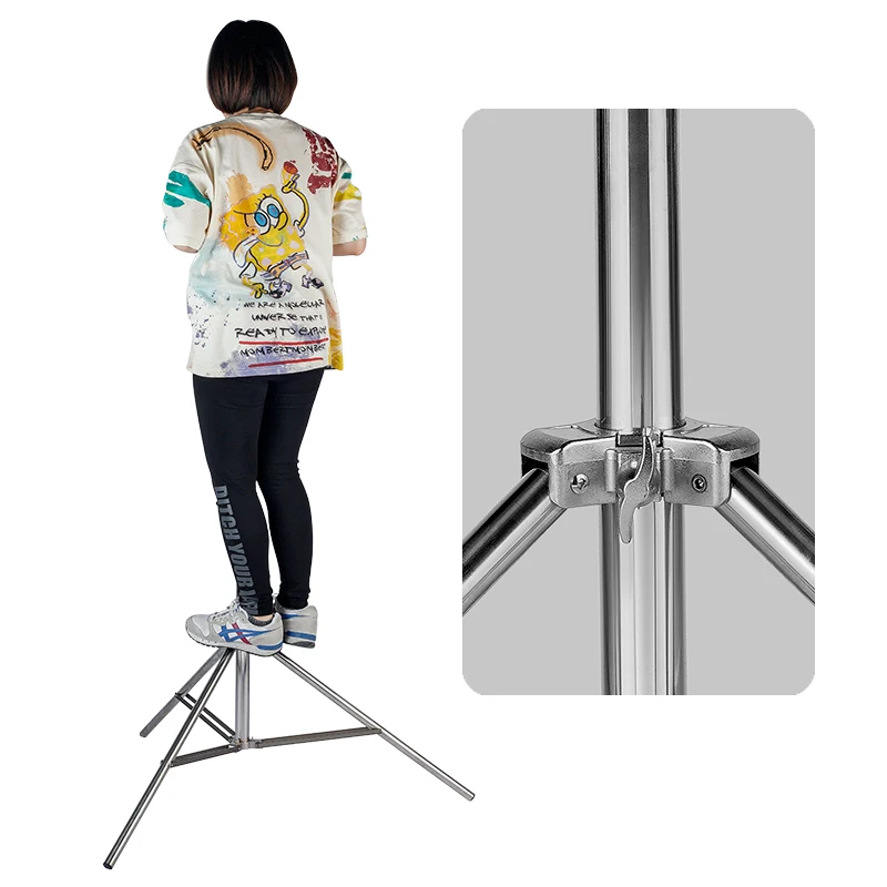 Stainless Steel Light Stand 102 inches/260cm Heavy Duty for Studio Softbox, Monolight and Other Photographic Equipment