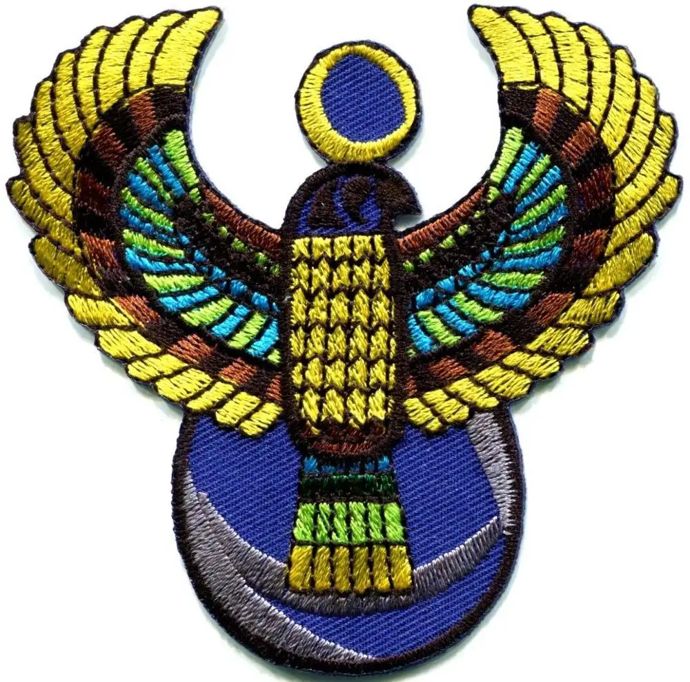 

Hot! Egyptian headress headpiece bird god ankh applique iron on patch(≈ 8.3 * 8.6 cm)