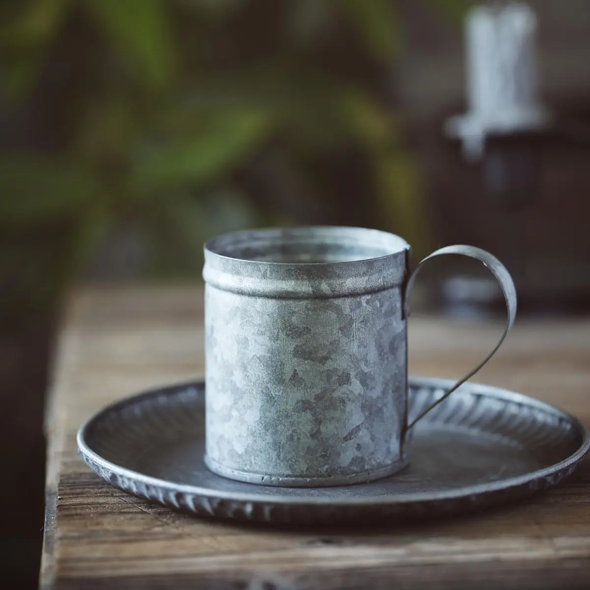 Copo redondo retrô vintage de ferro forjado, alça antiga, adereços para fotografia de alimentos, sobremesa, frutas secas, lanche