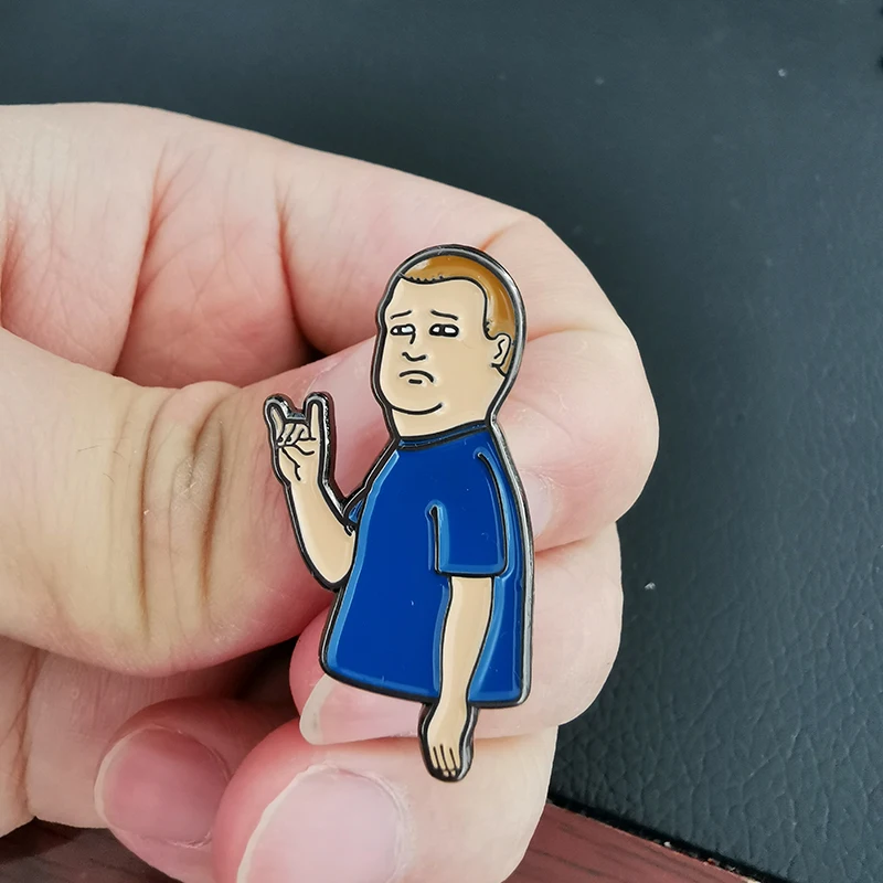 Depressed man pin