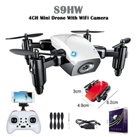 JDRC S9HW Mini Drone With Camera S9 No Camera RC Quadcopter WiFi FPV Foldable Drones Altitude Hold Pocket Dron Toy Gift For Kids