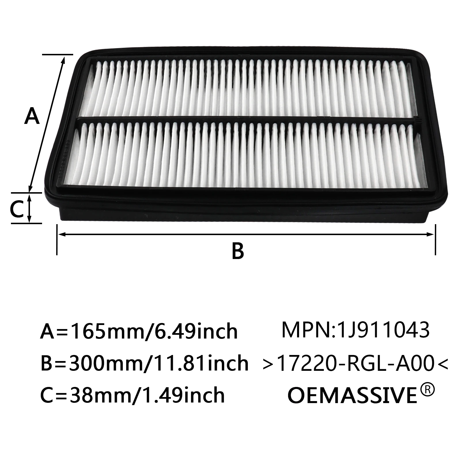 For HONDA ODYSSEY 2005-2010 PILOT 2009-2015 LX EX L ACURA MDX YD2 Cars Engine Intake Air Filter Cleaner Car Parts 17220-RGL-A00