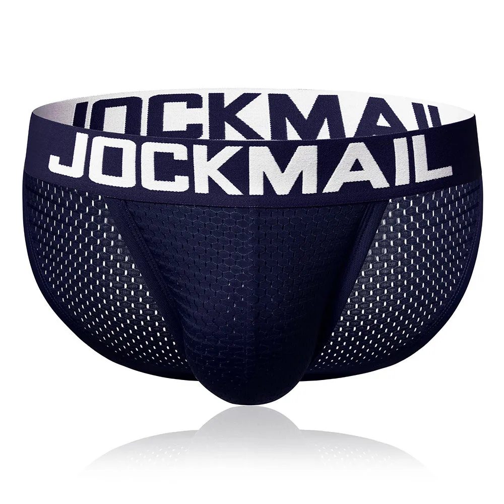 

Трусы-брифы JOCKMAIL мужские сетчатые, пикантное нижнее белье из вискозы, дышащие слипы, бикини, трусы для геев, стринги