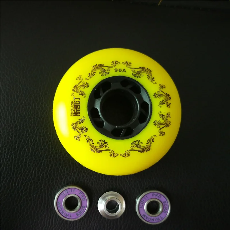 Famous SKATING 3rd 90A white yellow 72MM 76MM 80MM Inline Skating Wheel Roller Rodas for SEBA HV HL HIGH KSJ IGOR WFSC 4pcs/lot