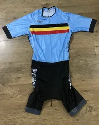 MEN'S CYCLING WEAR CYCLING JERSEY BODY SUIT SKINSUIT WITH POWER BAND 2018 BELGIUM NATIONAL TEAM 20D GEL PAD SIZE XS-4XL