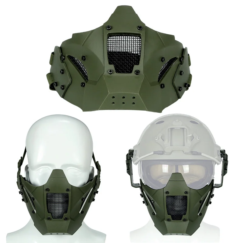 Tactical Airsoft Half Face Steel Mesh Mask Shooting Hunting CS Wargame Face Shield Paintball Military Protective Combat Masks