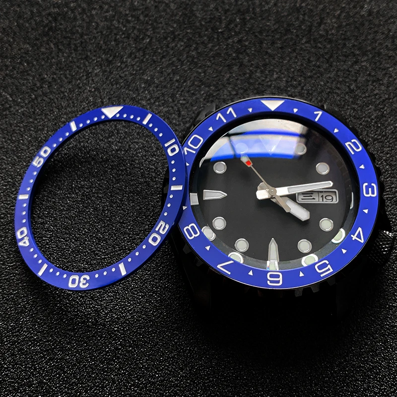 Green Black Blue Flat ceramic bezel insert38*31.5mm  For SKX007 SKX009 SKX011 MOD watch parts