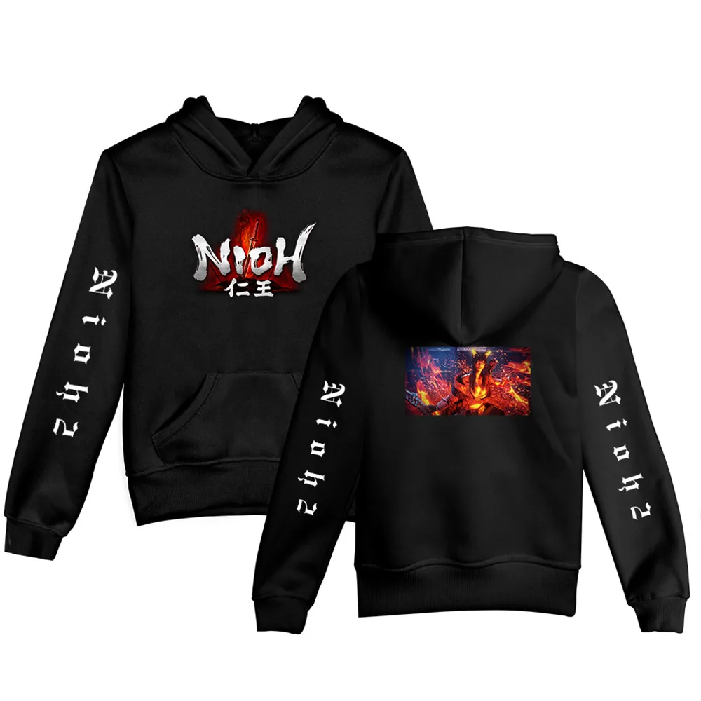 Nioh Hoodies Kids Size Boy Girls Long Sleeve Hooded Sweatshirts Children's Hoodies Street Style Games Harajuku Clothes Child