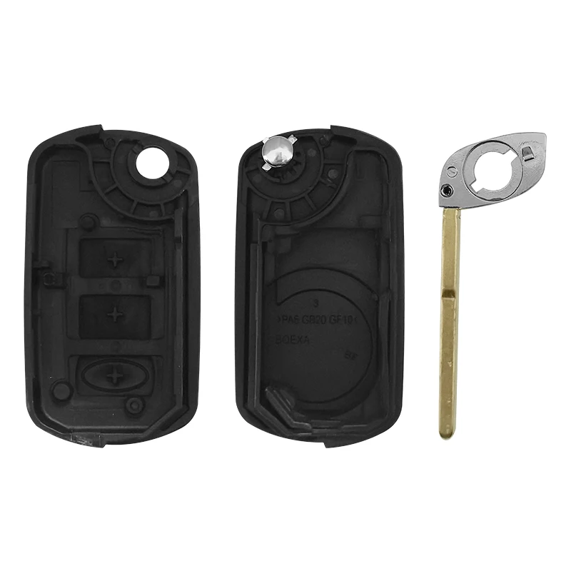 XNRKEY for Land Rover Range Rover Sport LR3 Discovery 3 Buttons Remote Flip Car Key PCF7941Chip 433Mhz With Yellow Battery