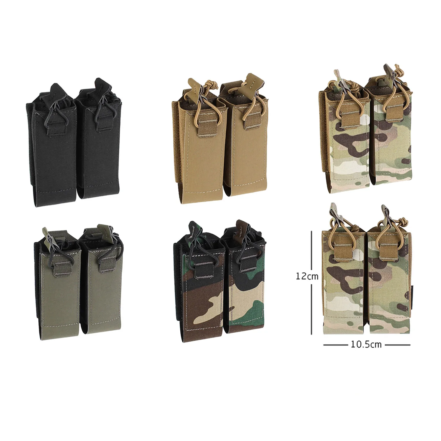 

Tactical .45 Double Magazine Pouch Vest Molle Mag Pouch Bags Multipurpose Toolkit Bag for Ump P90 Mpx