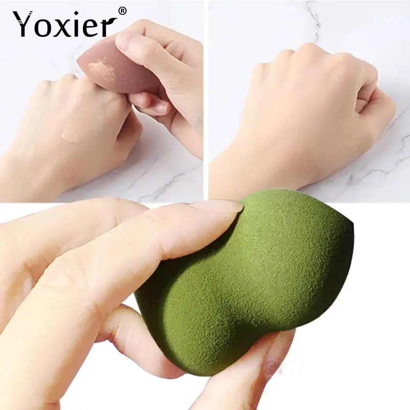 4 Colors Drop-shaped Gourd-like Cosmetic Puff Wet And Dry Beauty Eggs Soft Bouncy Flawless Makeup Face Cosmetic Tools 1pcs