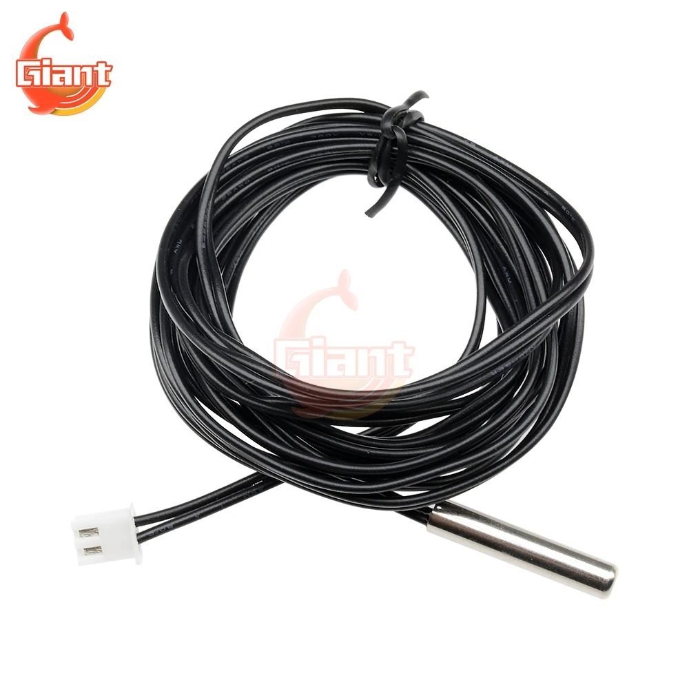 200cm 2 Meter Waterproof NTC 10K 1% 3950 2m Thermistor Accuracy Temperature Sensor Wire Cable Probe For Arduino W1209 W1401