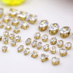 100pcs Shaped Zircon Claw Diamond Ring Earrings with Rhinestones DIY Hair Accessories Single Claw Luggage Clothing Accessories