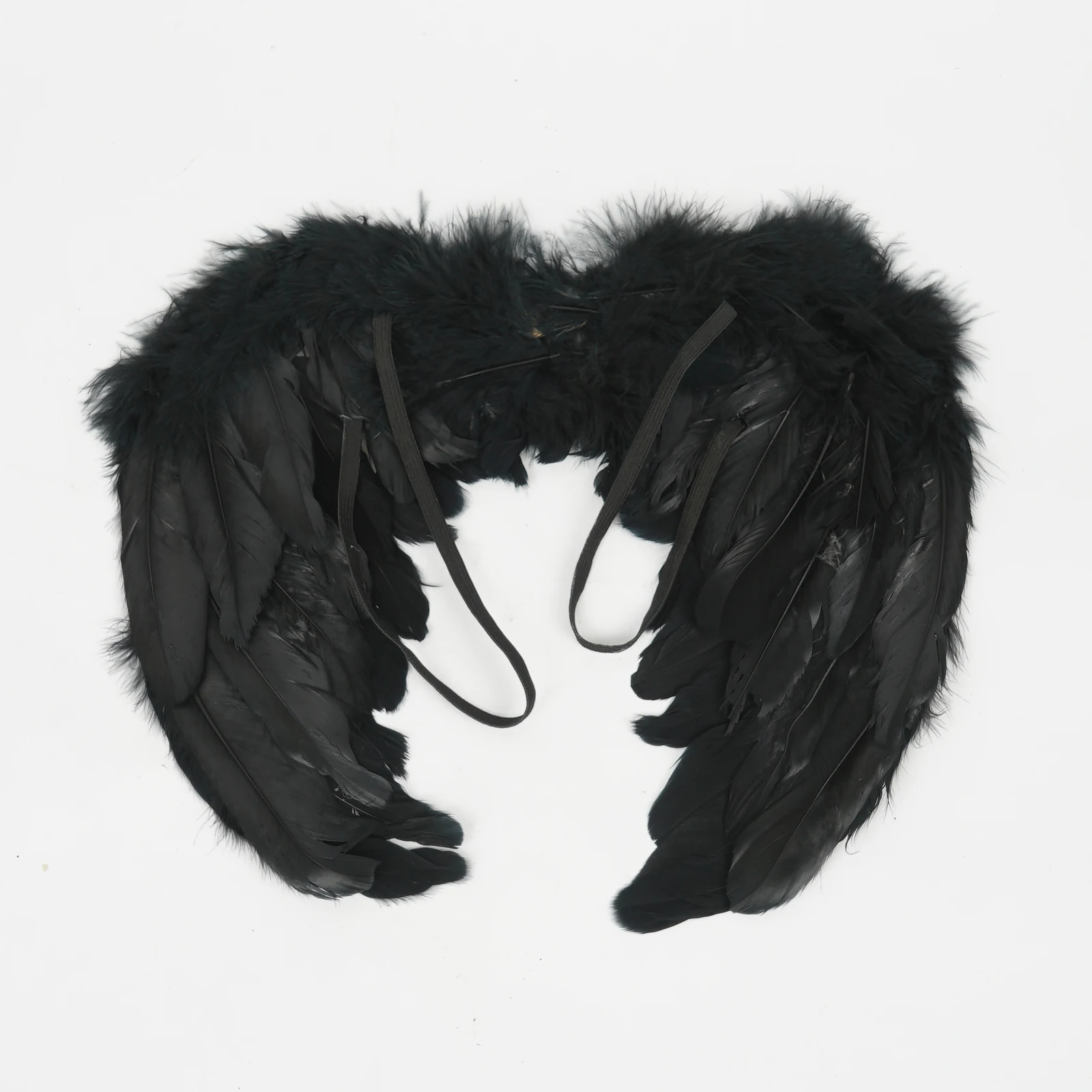 Weiß/Schwarz Kinder Erwachsene Engel Flügel Echte Feder Fee Flügel Dance Party Weihnachten Maskerade Karneval Cosplay Kostüm Zubehör – Detail 3