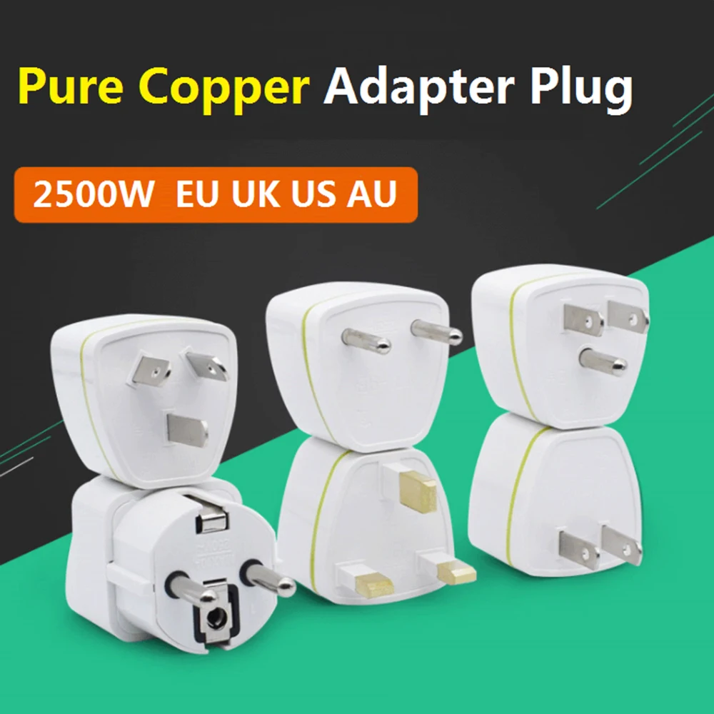 

2500W Pure Copper Global Adapter Plug British Standard European Standard American Standard Conversion Plug Spot EU US UK AU Sock