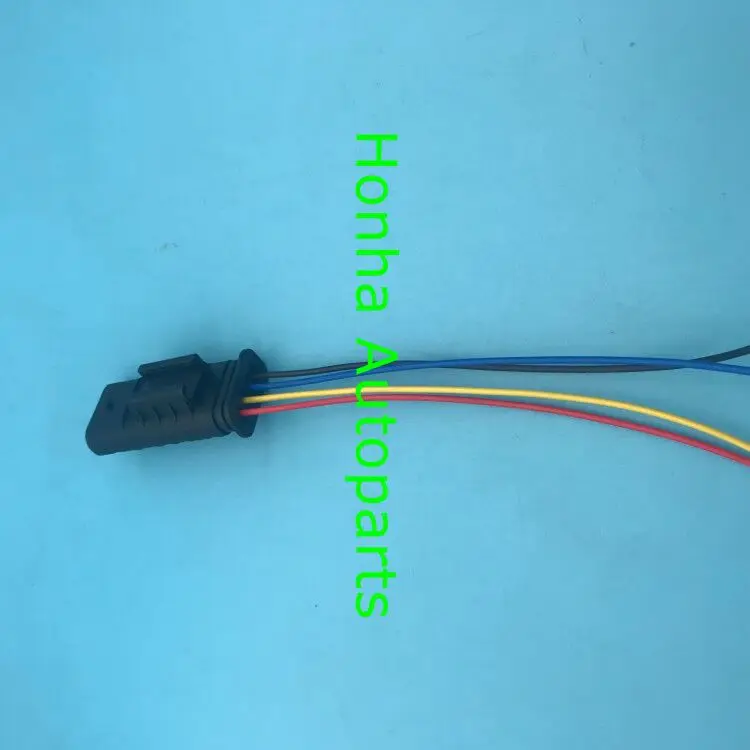 Free shipping 1718657-1 1 pcs 4 Pin/Way male Connector With 20AWG 20cm black blue yellow red wire with DHL shipping charge