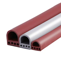 6m D type silicone rubber door sealing strip window sound insulated strip self-adhesive tape window insulation seal
