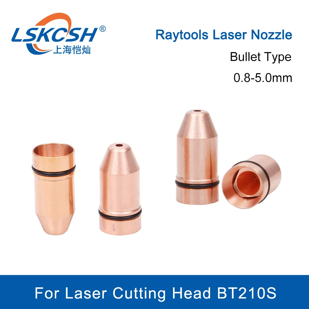 

LSKCSH 10Pcs/Lot Raytools Laser Nozzle Bullet Nozzle For Raytools BT210S LaserMech Fiber Laser Cutting Head