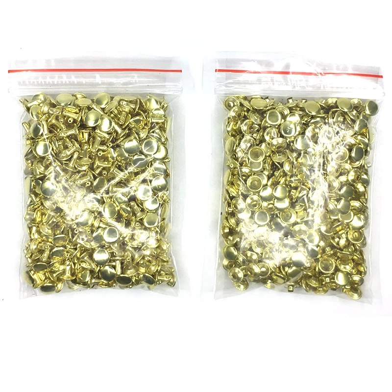 500sets Metal Belt rivets 5mm-15mm Double Cap Rivets Snaps Leather Bag Buttons Clothing nails Shoes Pet Collar Decor Buttons