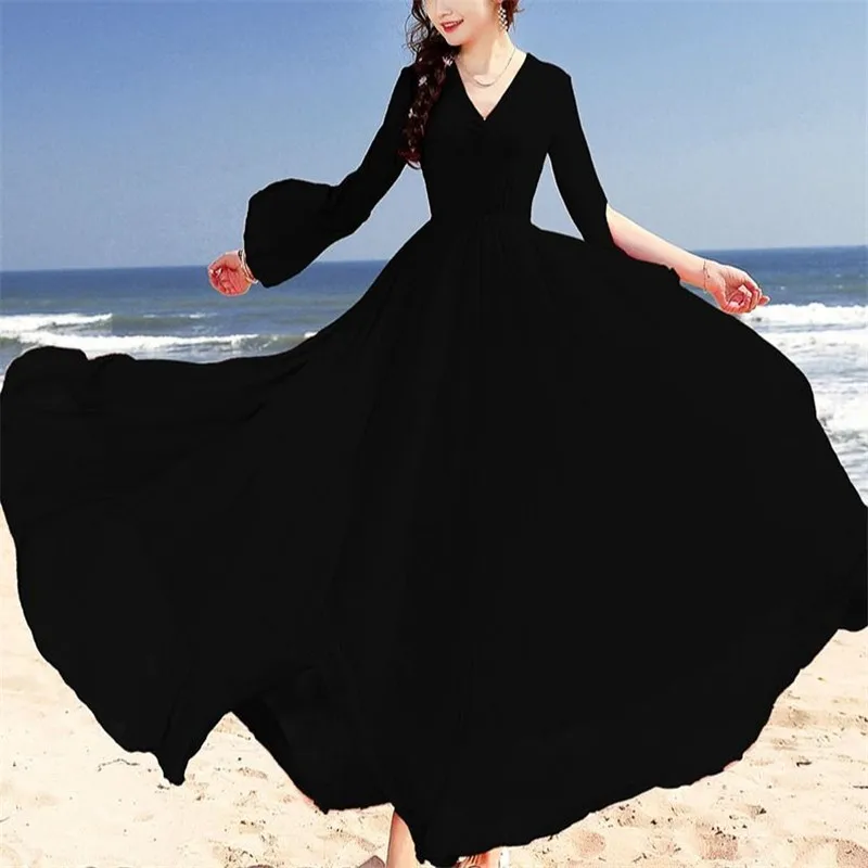 knee length dresses for ladies White Grecian Halter Maxi Dress | Ruffle Chiffon Gown for Summer Wedding  Guest, Vacation & Resort