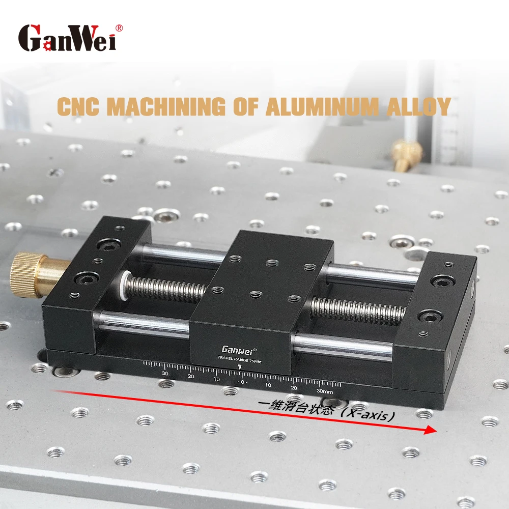 

GanWei Adjustable Angle Aluminum Alloy Precision Slide Table Linear Sliding Positioning Fixture Jig Platform