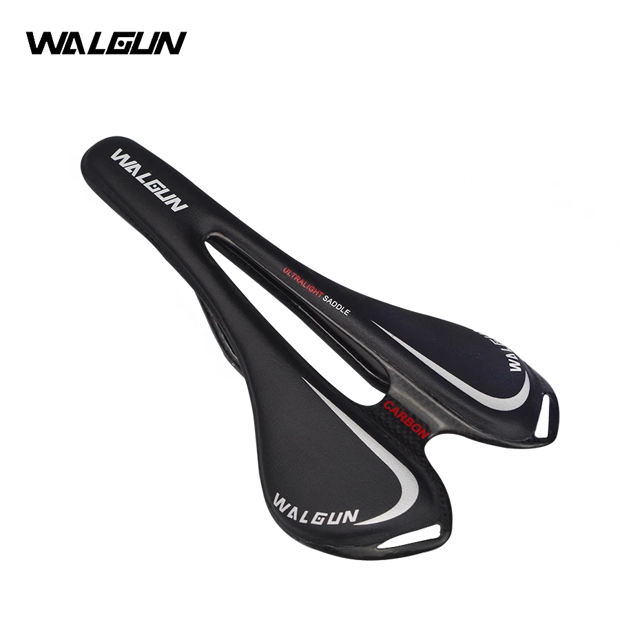 WALGUN Full Carbons Fiber Saddle Ultralight Bike Saddle Road Mtb Mountain Bicycle Seat Bike Hollow Saddle Bicycle Parts