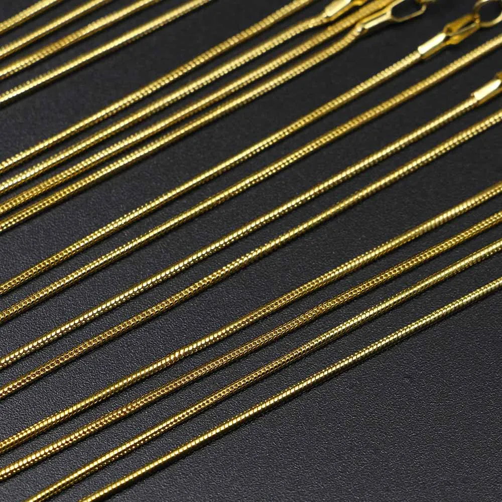 

12 шт./упаковка, регулируемая золотая цепочка в виде змеи, 40 см