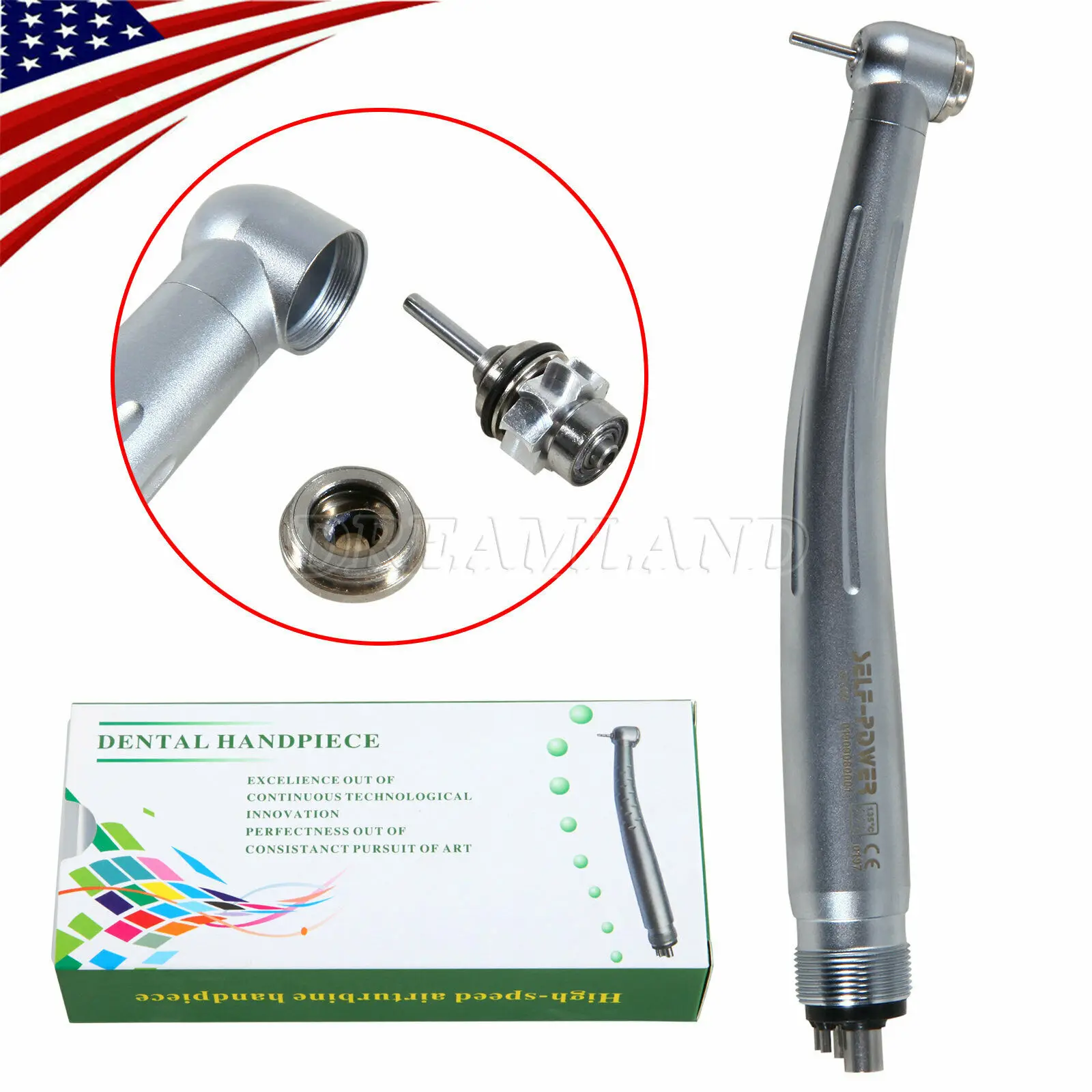 

NSK Style PANA MAX Dental Push Button High Speed Handpiece Standard Single water spray Turbine 4Hole