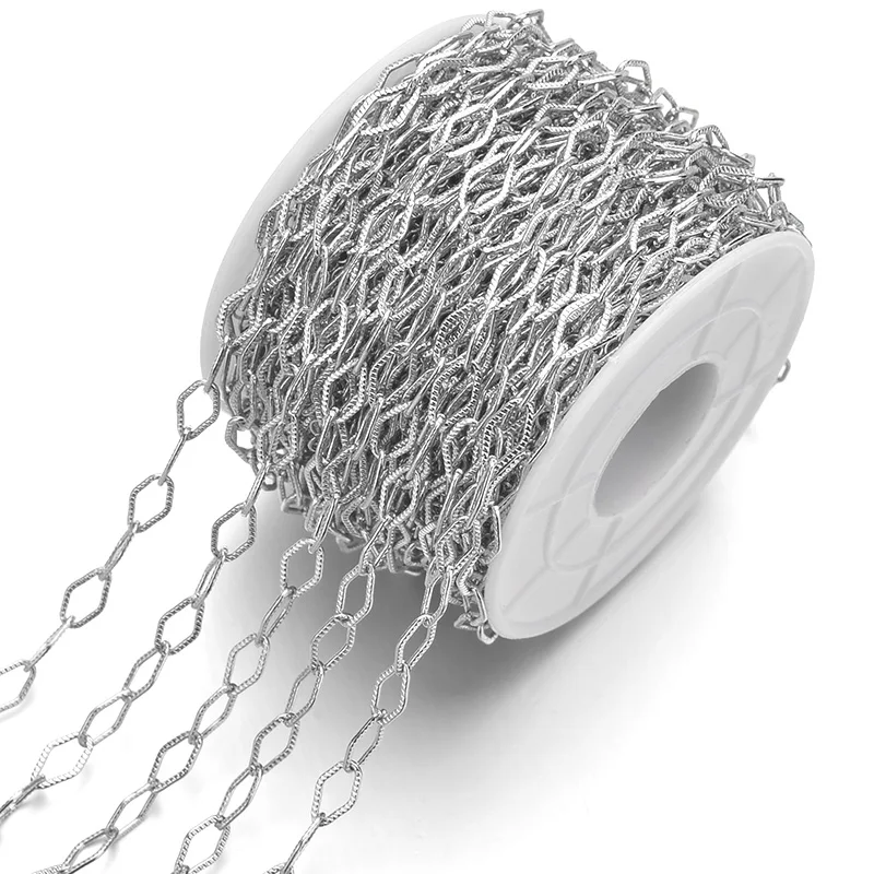 1 قطعة 5 مللي متر الفولاذ المقاوم للصدأ المعين شكل سلاسل DIY بها بنفسك خلخال سوار القلائد صنع المجوهرات النتائج اكسسوارات