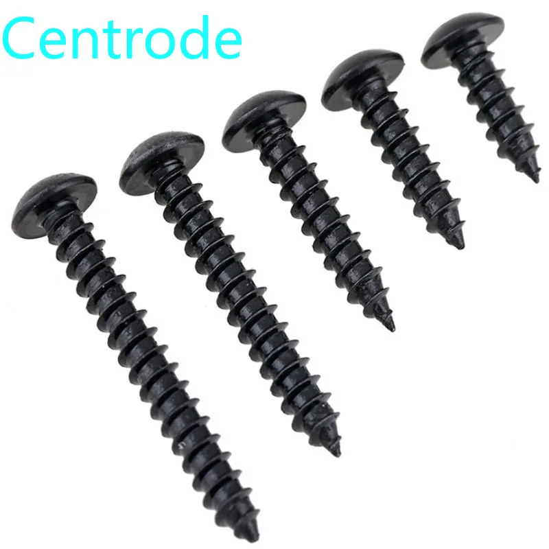 Black 8.8 Strength Pan Head Hexagon Socket Self Tapping Screw PA Hex Socket Round Head Tapping Wood Screws M3M4M5M6